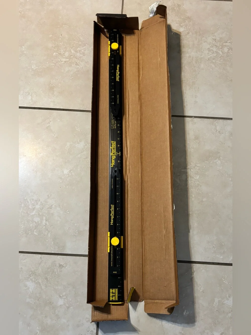 Hang it Perfect Picture Hanger in Black and Yellow